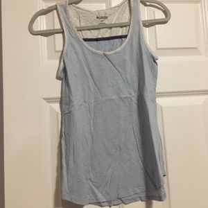 blue and grey tank top !!